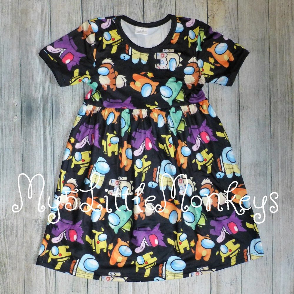 Boutique Among Us Girls Short Sleeve Dress